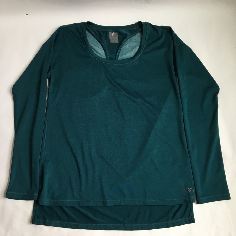 Calia Mesh Back Longsleeve Active Top Green Small - Picture 10 of 14